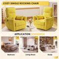 thumbnail image 6 of Furmax 360° Swivel Recliner Power Massage Rocker Chair Adult Glider Rocker with 2 Comfy Pillows for Nursery,Corduroy Yellow, 6 of 7