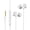 3.5mm white, variant on Sweatproof Sport In Ear Headphones Builts in Microphones for Clear Call 13mm Composite Diaphragm Enhances Music Playback