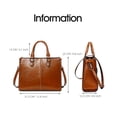 thumbnail image 7 of Genuine Leather Satchel Handbags for Women Large Shoulder Crossbody Bag Elegant Ladies Tote Purse with Zipper, 7 of 7