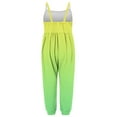 thumbnail image 4 of Jewelreauty Toddler Girl Cute One Piece Jumpsuits Sleeveless Strap Gradient Rompers Summer Outfits with Pockets (2-3 Years, Yellow/Green), 4 of 5