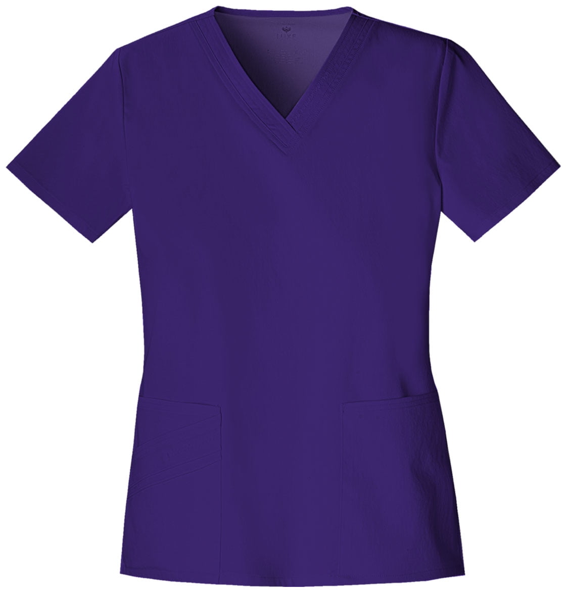 Cherokee Luxe Women Medical Scrubs Top VNeck 1845, S, NuGrape