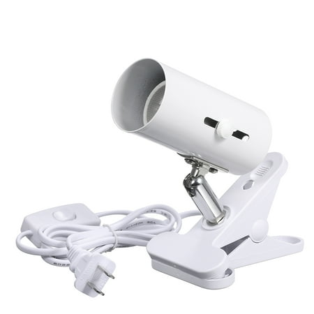 Abalone Shell Lamp 85-265V 300W UVB Pet Light Holder Clamp Lamp Fixture Solid Ceramics Socket and Iron Shell 360° Adjustable Habitat Lighting and Ceramic Heating Holder Stand for Reptile and Amphibian Pet Turtle and Fis ()