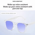 thumbnail image 3 of Smart Bluetooth Polarized Sunglasses with Speaker, UV Protection, Unisex, Blue, 3 of 7