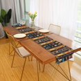 thumbnail image 2 of Yayeee Table Runner 90 inches Long Home Kitchen Dinning Party Decoration, Orange Geometric, 2 of 7