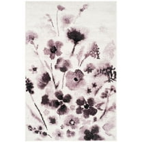 SAFAVIEH Adirondack Brannon Floral Area Rug, Ivory/Purple, 4' x 6'