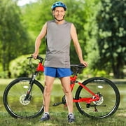 Ktaxon Folding 21 Shimano Speed 26 Wheel Riding Mountain Bike, Steel Frame Trail Road Bicycle, for Men and Women, Red