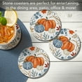 thumbnail image 2 of Thirstystone Autumn Pumpkins 4-Pack Round Stone Coasters, 2 of 7