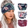thumbnail image 1 of Aceorna Boho Bandeau Diademas con Nudo Ancho Banda para el Cabello Turbante elástico Envolturas para la Cabeza Accesorios para el Cabello de Moda para Mujeres 3 Piezas (Floral), 1 of 5