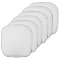 thumbnail image 1 of Sweet Home Collection Memory Foam Honeycomb Non-Slip Back 16" x 16" Chair Pad - White, 6 Pack, 1 of 7