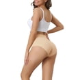 thumbnail image 3 of NOMADIC NOOK Women's High Waisted Underwear Breathable No Trace Hipster Stretch Briefs 2 Packs, 3 of 4