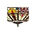 thumbnail image 3 of Robert Louis Tiffany Bronze Pendant Chandelier 24" Wide Tiffany Style Ornamental Stained Glass Bowl Fixture Dining Room Kitchen, 3 of 7