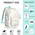 thumbnail image 2 of Eggs and Chickens Cartoon Pattern Canvas Bookbag – Large Capacity Travel Backpack with Durable Oxford Material and Anti-theft Features for Female Professionals, Students, and Outdoor Enthusiasts, 2 of 5