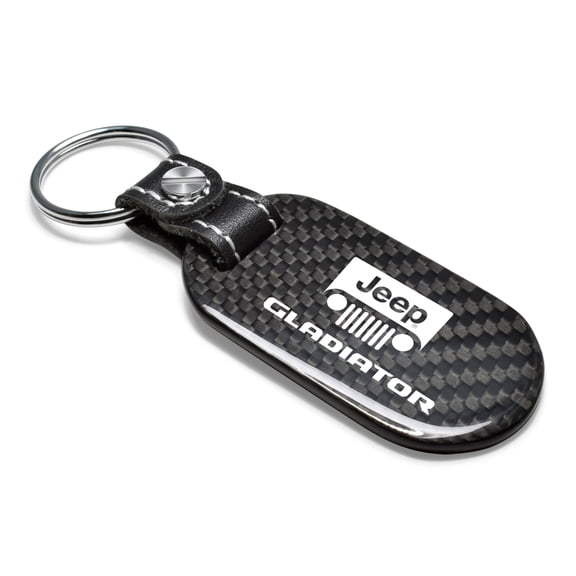 Jeep Gladiator Real Carbon Fiber Dog-Tag Style Key Chain
