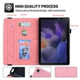thumbnail image 4 of Decase Leather Tablet Shell for Samsung Galaxy Tab A8 10.5 inch 2022 Model SM-X200/X205/X207,Luxury Embossed Tablet Cover with Wallet Card Slots & with Anti-Slip Strips & Elastic Rope,  Pink, 4 of 6