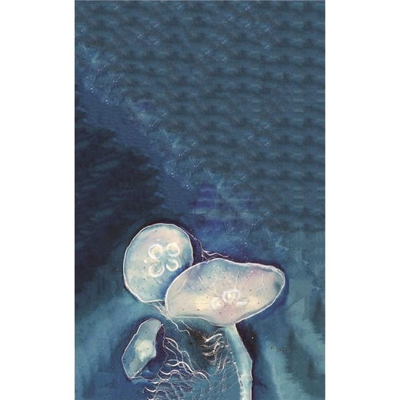 Betsy Drake KT174 Blue Jellyfish Kitchen Towel