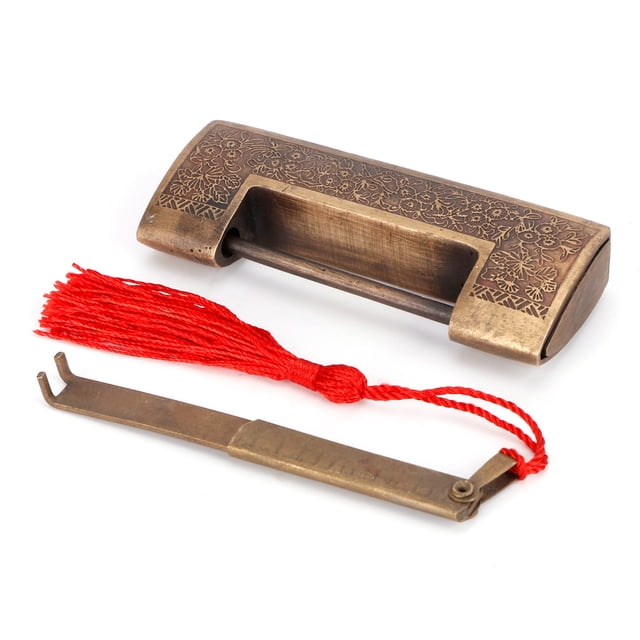 Antique Lock,Antique Copper Lock Chinese Copper Padlock Copper Lock Optimized for Excellence