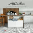 thumbnail image 6 of PowerSellerUSA Self-Stick Vinyl Modern Geometric Floor Tiles Ultra Durable 1.5mm Thick Tiles, 2-Pack/40 Square Ft., 12" x 12", Black/White Lines, 6 of 8