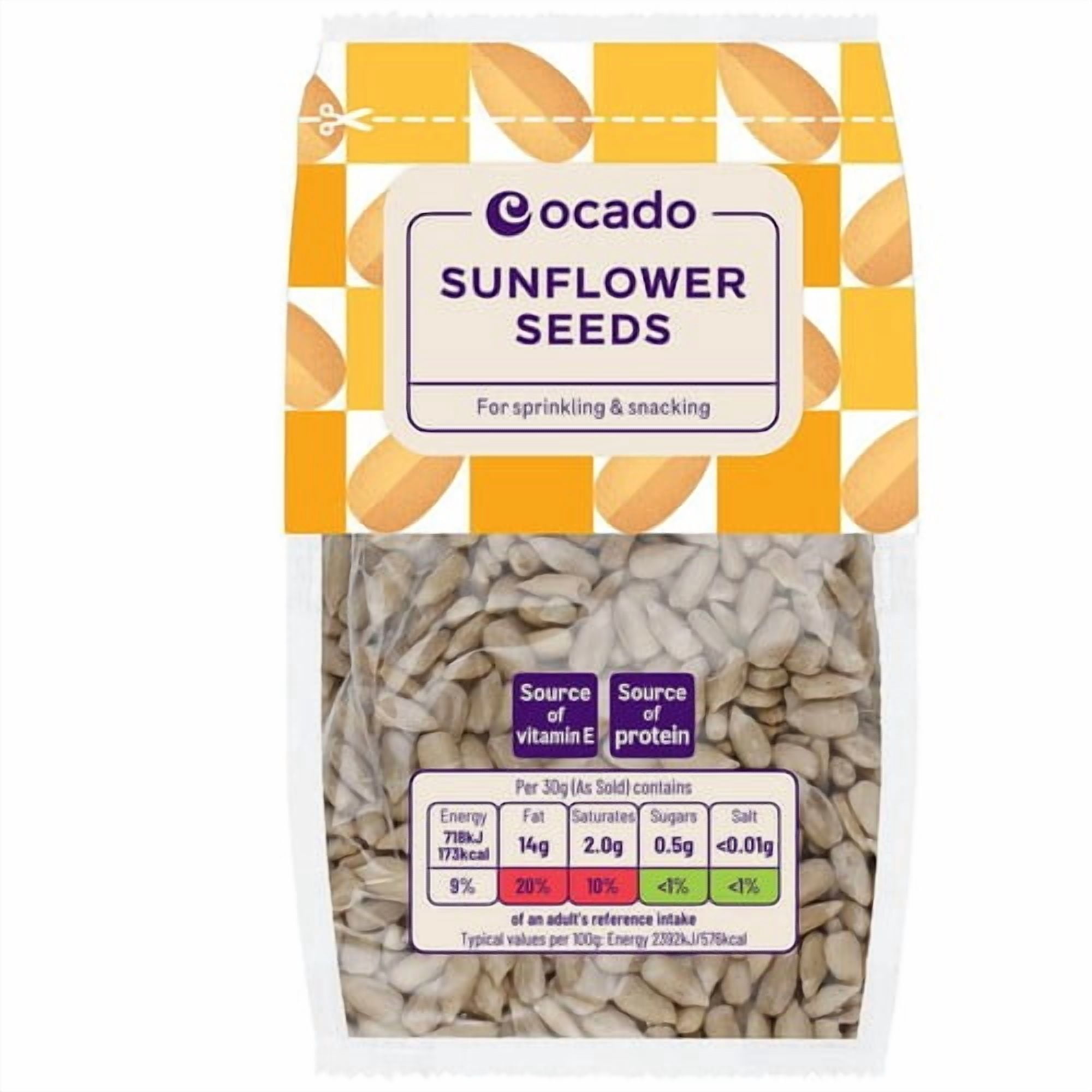 Ocado Sunflower Seeds 100g, British Import (Pack of 3)