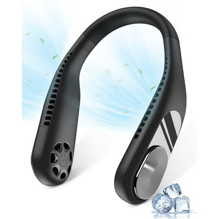 

Hanging neck bladeless cooling fan Portable Hanging Neck Fan Rechargeable Necklace Fan with Adjustable Lanyard 3 Speed Wearable Mi
