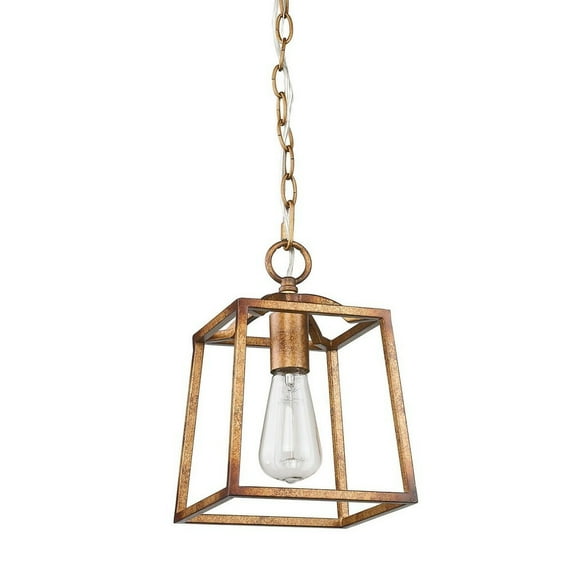 Golden Lighting 3071-1P-GG Athena 1 Light Pendant in Grecian Gold,