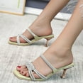 thumbnail image 2 of knqrhpse Chaussons pour Femmes Printemps et Été Sandales Mode Strass et Sandales à Talons Hauts Ouverts Chaussons pour Femmes Chaussons de Maison pour Femmes, 2 of 9