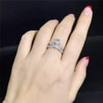 thumbnail image 3 of GKNET Crystal Zircon Crown Ring 925 Silver Ring Women Wedding Rings Size 5-10-6, 3 of 6
