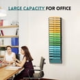 thumbnail image 2 of 20-Tier Wall File Organizer Mesh Office Mail Holder, Hanging Wall Organizer Magazine Rack for Office Assembly Needed, Black, 2 of 7