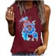 thumbnail image 1 of Camiseta holgada sin mangas con cuello redondo y estampado de flores informales de verano para mujer Pompotops lopia994244, 1 of 5