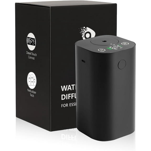Waterless Diffuser for Essential Oil, Rechargeable Scent Diffuser Machine, 0.7 Fl.Oz./ 20mL Capacity, Mini Scent Air Machine, 4 Countdown Timers & 4 Mist Levels for Home, Room, Car, Office