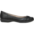 thumbnail image 2 of Women's SOUL Naturalizer Gift Ballet Flat Black Croco Smooth Synthetic Leather 6 W, 2 of 6