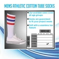 thumbnail image 5 of 48 Pairs Of Yacht & Smith 28 Inch Wholesale Men's Long Tube Socks, Cotton Sport Tube Socks, 5 of 7
