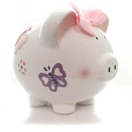Child To Cherish - Large Piggy Bank - Butterfly