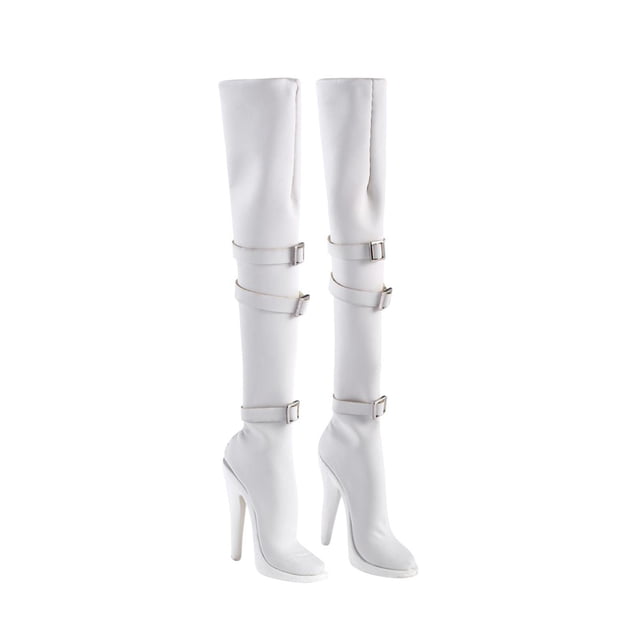 Botas de Figura de Acción Hechas a Mano, Regalos Cómodos, Elegante Proyecto de Bricolaje, Cuello Alto, Escala 1/6, Botas Femeninas para Muñeca Femenin Hugo Botas de figuras de acción
