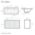 thumbnail image 2 of Classe 48" Wall-Mounted Bathroom Vanity in Black Oak with Black 3-Hole Widespread Double Basin Sink Top, 2 of 5