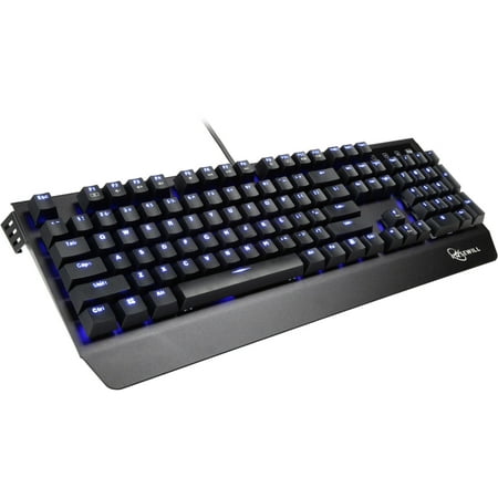 ROSEWILL Clicky Mechanical Gaming Keyboard with Cherry MX Blue Switch Backlit Blue LED  Keyboard (Best O Rings For Cherry Mx Blue)