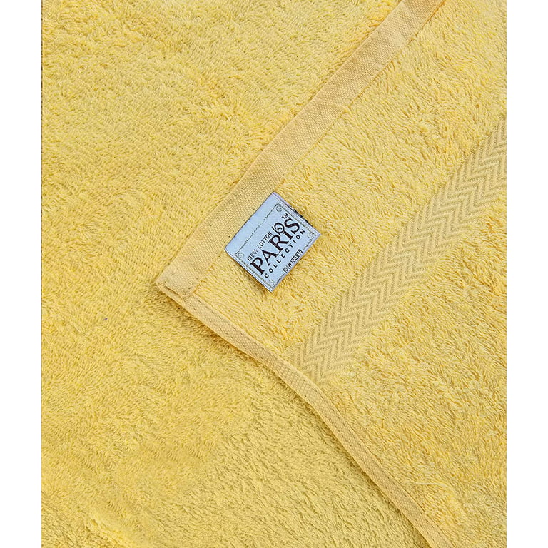 Paris Collection 100% Cotton, Bleach Resistant spa Towels 16x30 Sunshine  Yellow (Pack of 12) Heavier Than The 16x27! Weighing at 4.0 lbs per doz  Salon Towels, Beauty Spa, Tanning, Gym, Home, dorms. 