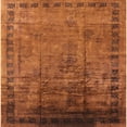 thumbnail image 1 of Ahgly Company Indoor Square Mid-Century Modern Neon Orange Oriental Area Rugs, 6' Square, 1 of 6