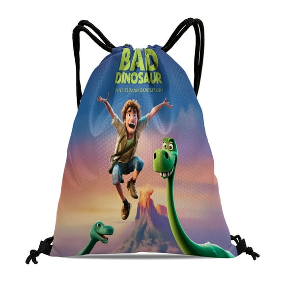 Drawstring Backpack for Bad Dinosaurs Sackpack Adults Women Men Party Favor Bags Sports for Gym Travel Swimming Hiking Camping Tote Bag 11.8 × 15.7 in