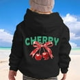 thumbnail image 4 of Tiijoy Toddler Girls Graphic Hoodie Cherry Bow Print Cozy Hooded Sweatshirt, Sizes 4-5T, 4 of 4