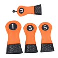 thumbnail image 3 of EHJRE 4Pcs Golf Head Covers Golf Club Headcovers Stylish Anti Scratch Golf Cue Protect Orange, 3 of 9