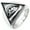 Silver, variant on Mens Illuminati Triangle All Seeing Eye of Providence Ring Men Size 7-15-7-Gold