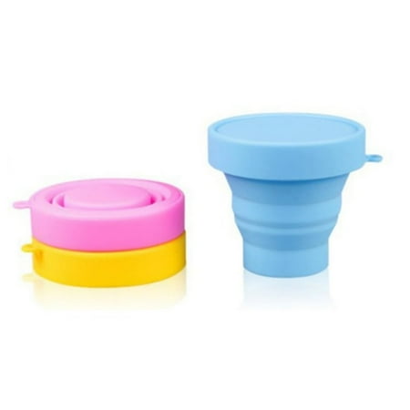 Today Deals Holiday Deal! Today# Portable Silicone Telescopic Drinking Cup Collapsible Folding Cup Home Office Outdoor Travel Camping 201-300ml Capacity ()