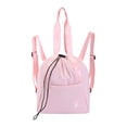thumbnail image 1 of harper Gym Bag Casual Daypack Sports with Front Pocket Yoga Tap Drawstring Backpack Pink, 1 of 10