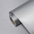 thumbnail image 2 of Sliver Peel and Stick Wallpaper x Metallic Textured  Paper Modern Self Adhesive Thick Texture Vinyl  Wall Paper for Bedroom Kitchen Cabinets Fridge, 2 of 3