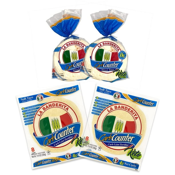La Banderita® Carb Counter Variety Pack 4.5" & 8" Flour Tortillas