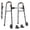 Gray, variant on Specared Lightweight Folding Walker with One Hand Quick Fold, 8 Level Height Mobility Aid for Seniors with 300lbs Capacity, Blue
