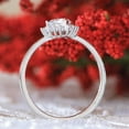 thumbnail image 2 of 1.20 Cts Certified Pear Shape Moissanite Solitaire Engagement Ring, 18K White Gold Plated Ring /925 Sterling Silver Ring, 2 of 7