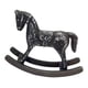 thumbnail image 1 of Figura de caballo mecedor de madera, estatua decorativa de escritorio para oficina, dormitorio Negro, 1 of 9