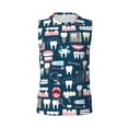 thumbnail image 6 of Lsque Dental Print Men's Cotton Blend Sleeveless Muscle Shirts (S-3XL)- Moisture Wicking, Odor Protection, UPF 30+,XX-Large, 6 of 8