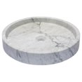 thumbnail image 3 of Eden Bath EB-S045CW-P 18 x 3 in. Low Round Vessel Sink - White Carrara Marble, 3 of 11